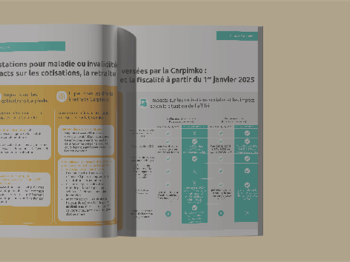 Prestations pour maladie ou invalidité versées par la Carpimko : impacts sur les cotisations, la retraite et la fiscalité depuis le 1er janvier 2025